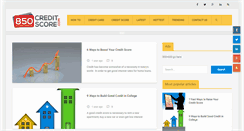 Desktop Screenshot of 850creditscore.com