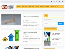 Tablet Screenshot of 850creditscore.com